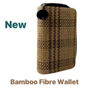 NEW WITH TAGS - Bamboo Fibre Orange Brown Zip-Up Wallet